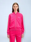 Palm Angels Logo Embroidered Track Jacket In Pink