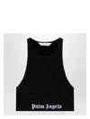 Palm Angels Classic Logo Cropped Lurex Top