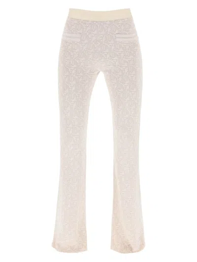 PALM ANGELS WOMEN'S MONOGRAM JACQUARD KNIT TROUSERS