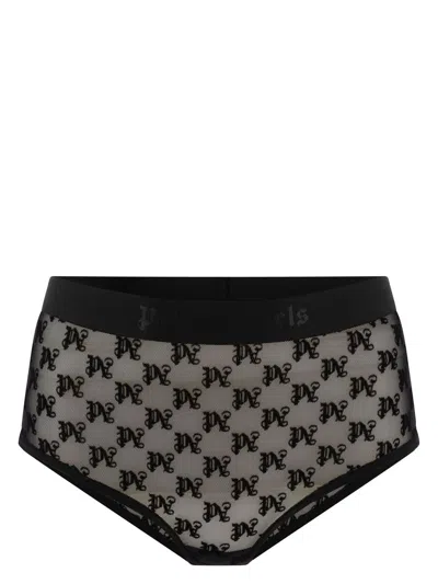 PALM ANGELS WOMEN'S "MONOGRAM LACE" BRAZILIAN SLIP