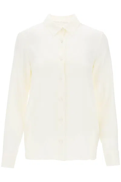 Palm Angels Monogram-jacquard Buttoned Shirt In White