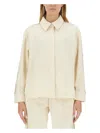 Palm Angels Monogram Sports Shirt In Beige