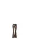Palm Angels Logo Tape Pants In Brown