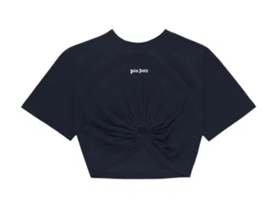 Pre-owned Palm Angels Women's  Classic Logo Ring T-shirt In Black
