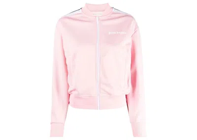 Pre-owned Palm Angels Women's  Logo Print Track Jacket In Light Pink