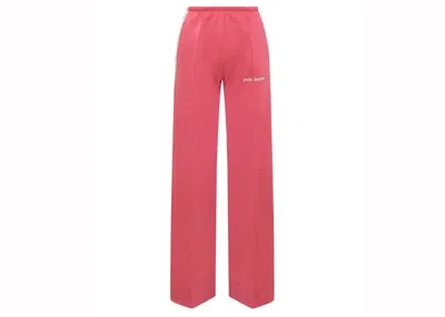 Pre-owned Palm Angels Women's  Logo Printed Side Stripe Pants In Pink