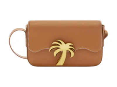 Pre-owned Palm Angels Women's  Palm Beach Baguette In Brown/gold