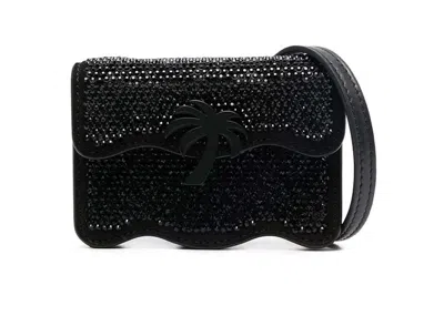 Pre-owned Palm Angels Women's  Palm Beach Micro Party Crossbody In Black/silver