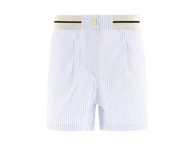 Pre-owned Palm Angels Women's  Palms Stripes Boxer Shorts In Blue