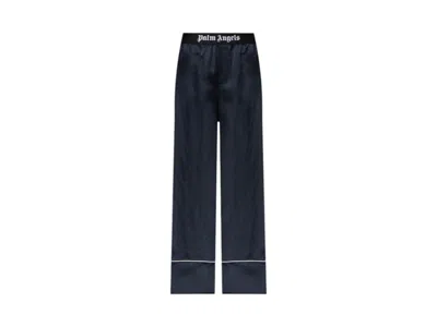 Pre-owned Palm Angels Women's  Satin Pajama Pants In Black