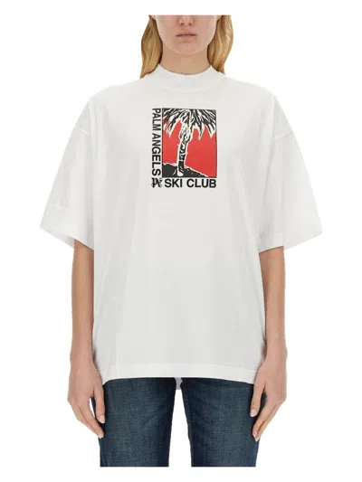 PALM ANGELS WOMEN'S PALM SKI CLUB T SHIRT