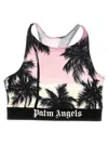 Palm Angels Women 'pink Sunset Logo' Sporty Top'