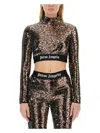 Palm Angels Women's Sequined Top | Size Medium | Pwab038 In Multicolour