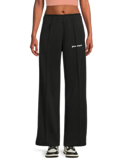 Palm Angels Black Logo Print Jersey Track Pants