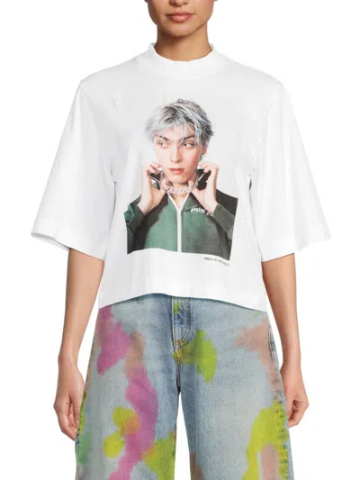 Palm Angels Women's Sims X Palm Graphic Tee In White