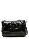 Palm Angels Mini Soft Palm Bridge Logo Shoulder Handbag 22x14x4 Cm In Black