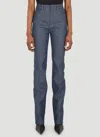 Palm Angels Women Straight-leg Denim Jeans In Blue