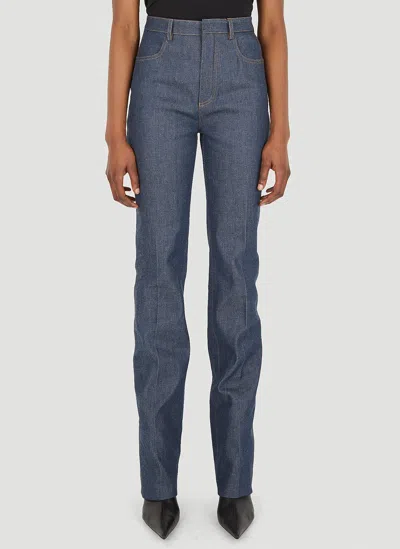 Palm Angels Women Straight-leg Denim Jeans In Blue