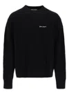 Palm Angels Black Stretch Wool Blend Sweater
