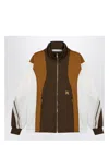 Palm Angels Women's Sweatshirt Over Colour-block Brown/ochre | Size Xs | Pwbd053f24fab001