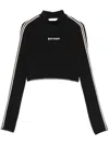 Palm Angels Logo Cutout Mock Neck Top