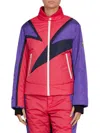 Palm Angels Thunderbolt Color-block Padded Ski Jacket In Fuchsia