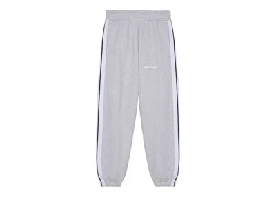 Pre-owned Palm Angels Women's Track Sweatpants In Melange Grey/white