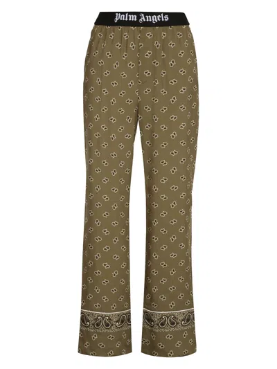 PALM ANGELS WOMEN'S VISCOSE TROUSERS