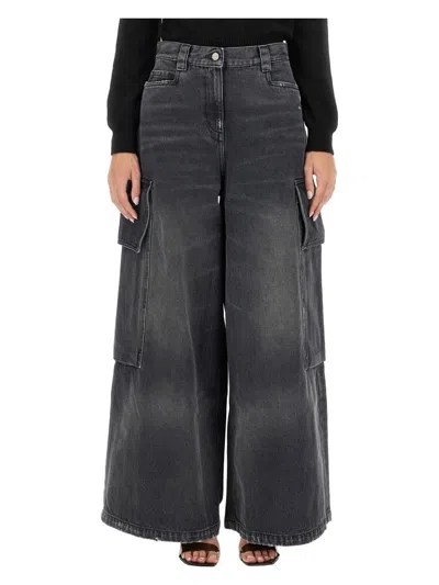 PALM ANGELS WOMEN'S WIDE PARACHUTE JEANS
