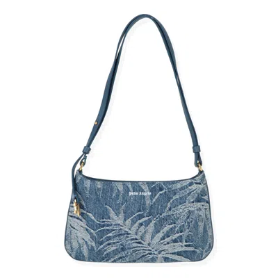 Palm Angels Giorgina Denim Shoulder Bag In Blue