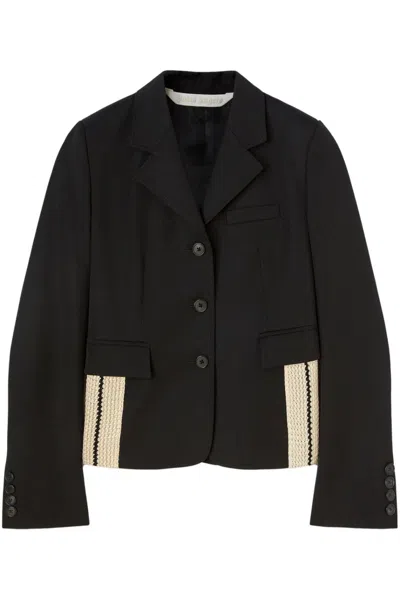 Palm Angels Womens Fitted Track Blazer In Black