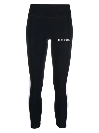 Pre-owned Palm Angels Womens Track Leggings In Black/white