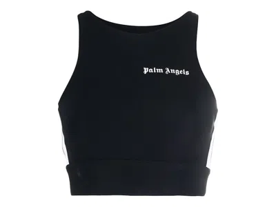 Pre-owned Palm Angels Womens Track Top In Black/white