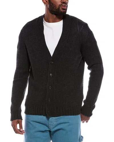 Palm Angels Wool & Cashmere-blend Cardigan In Black