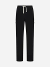Palm Angels Wool-blend Loose-fit Trousers In Black