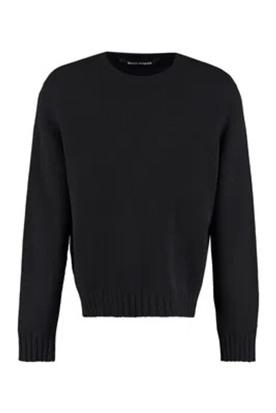 Pre-owned Palm Angels Wool Blend Pullover In Black