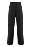 Palm Angels Wool Blend Trousers In Black
