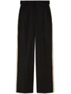 Palm Angels Eather Effect Track Trousers In Black