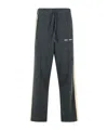Palm Angels Wool Blend Trousers Drawstring Waist In Black
