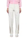 Palm Angels Wide Leg Wool Trousers With Side Stripe