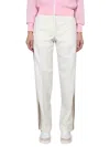 Palm Angels Wide Leg Wool Trousers With Side Stripe