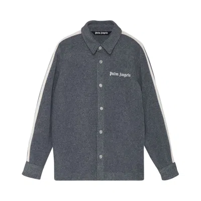 Pre-owned Palm Angels Wool Track Shirt 'grey' | Men's Size M In Gray