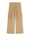 Palm Angels Corduroy Cotton Cargo Trousers In Nude