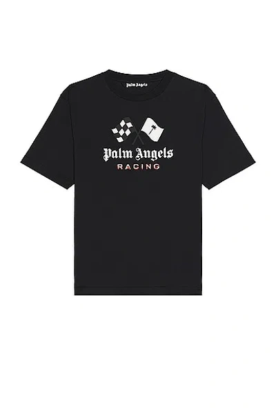 Palm Angels X Formula 1 Racing Tee In Black  White  & Red
