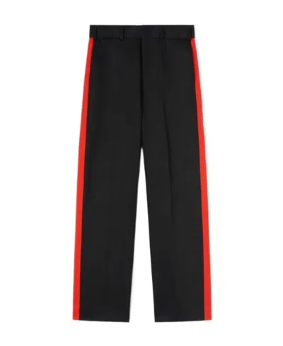 Palm Angels X Haas F1 Racing Stripe-detail Straight-leg Trousers In Black