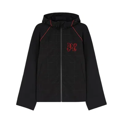 Pre-owned Palm Angels X Haas Moneygram F1 Team Shell Jacket 'black/red/white' | Men's Size Xl