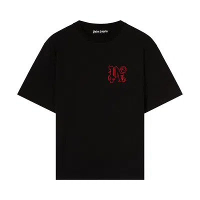 Pre-owned Palm Angels X Haas Moneygram F1 Team T-shirt 'black/red/white' | Men's Size M