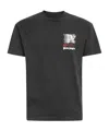 Palm Angels X Haas Racing-printed Crewneck T-shirt In Black