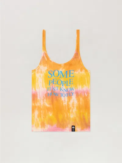 Palm Angels X Hï Ibiza Tie-dye Tank Top In Gold