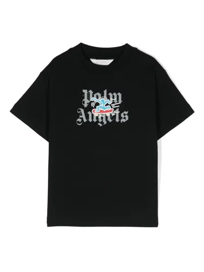 Palm Angels Kids' X Keith Haring Skateboard T-shirt In Schwarz
